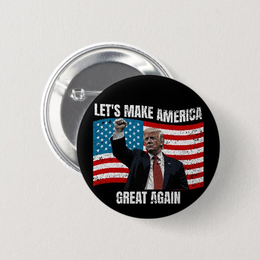 Laten we Amerika weer groot maken Ronde Button 5,7 Cm (Voorkant /achterkant)