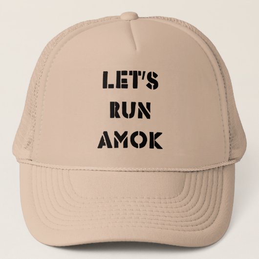 Laten we Amok rennen Trucker Pet (Voorkant)
