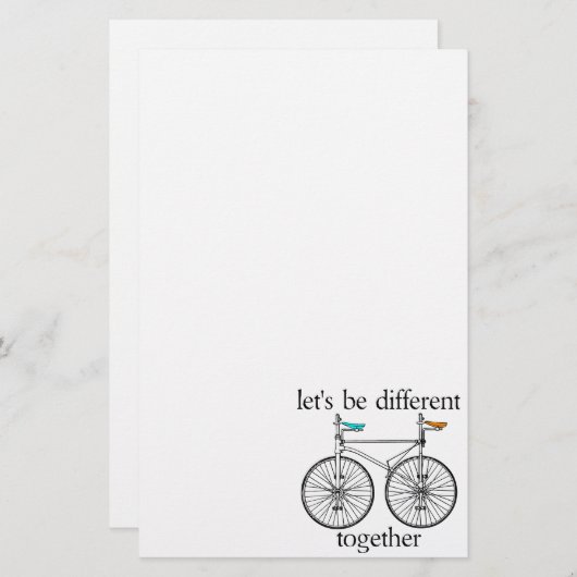 Laten we anders samen zijn briefpapier (Voorkant / Achterkant)