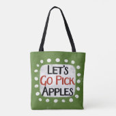 Laten we appels Canvas tas gaan plukken (Achterkant)