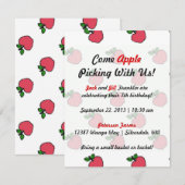 Laten we Apple Picking gaan! Uitnodiging (Voorkant / Achterkant)