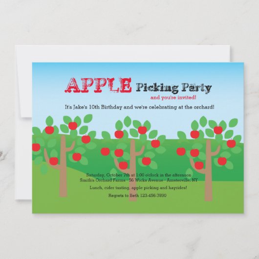 Laten we Apples Invitation kiezen Kaart (Voorkant)