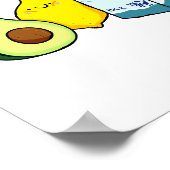 Laten we Avo-Curdle Funny Food Pun Poster (Hoek)
