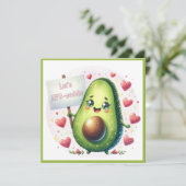 Laten we Avo-knuffel Schattigee Valentijnsdag Cust Feestdagenkaart (Staand voorkant)