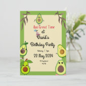 "Laten we Avo-Vieren! Verjaardagsfeest" Kaart (Staand voorkant)