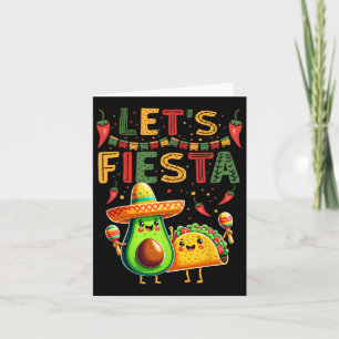 Laten we Avocado en Tacos Cinco De Mayo Feesten  Kaart