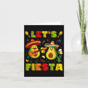 Laten we Avocado En Tacos Cinco De Mayo Mannen Vie Kaart