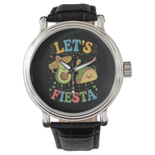 Laten we Avocado en Tacos Cinco De Mayo vieren Horloge