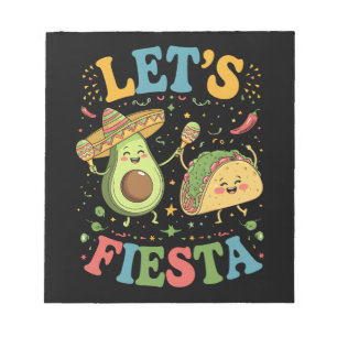 Laten we Avocado en Tacos Cinco De Mayo Vieren Notitieblok