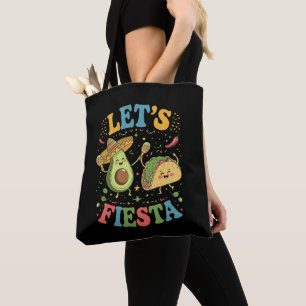 Laten we Avocado en Tacos Cinco De Mayo vieren Tote Bag