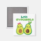 Laten we Avocuddle Avocado Liefdevolle Koppel Magneet (Voorkant / Achterkant)