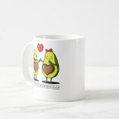 Laten we Avocuddle Cute Avocado Vegan Joke Koffiemok (Voorkant links)