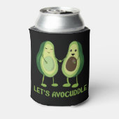 Laten we Avocuddle - Funny Avocado Pun Blikjeskoeler (Blikje Achterkant)