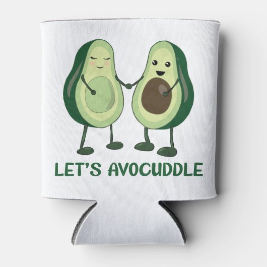 Laten we Avocuddle - Funny Avocado Pun Blikjeskoeler (Voorkant)