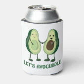 Laten we Avocuddle - Funny Avocado Pun Blikjeskoeler (Blikje Achterkant)