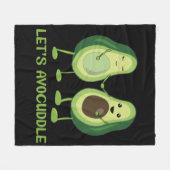 Laten we Avocuddle - Funny Avocado Pun Fleece Deken (Voorkant (Horizontaal))