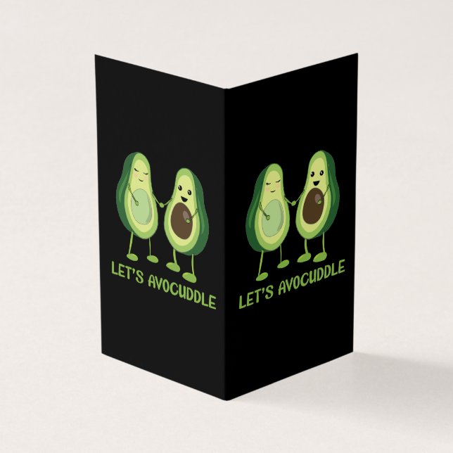 Laten we Avocuddle - Funny Avocado Pun Kaart (Buitenkant)