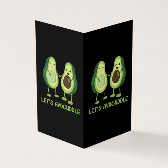 Laten we Avocuddle - Funny Avocado Pun Kaart (Buitenkant)