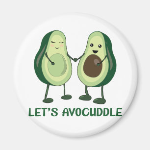 Laten we Avocuddle - Funny Avocado Pun Magneet