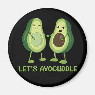 Laten we Avocuddle - Funny Avocado Pun Magneet