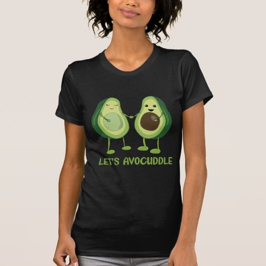 Laten we Avocuddle - Funny Avocado Pun T-shirt (Voorkant)