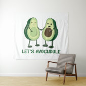 Laten we Avocuddle - Funny Avocado Pun Wandkleed (In Situ (horizontaal))
