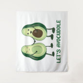Laten we Avocuddle - Funny Avocado Pun Wandkleed (Voorkant)