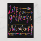 Laten we avonturiers gaan achtervolgen Adventures  Briefkaart (Voorkant)