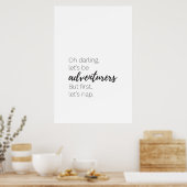 Laten we avonturiers zijn, maar laten we eerst pos poster (Keuken)