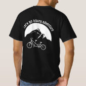 Laten we avontuurlijk mannen zwart-wit gaan fietse t-shirt (Achterkant)