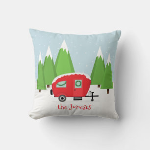 Laten we avontuurlijke Retro Camper Kerstmis zijn Kussen