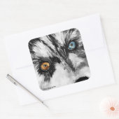 Laten we B&W-vierkante sticker uitvoeren (Envelop)