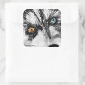 Laten we B&W-vierkante sticker uitvoeren (Tas)