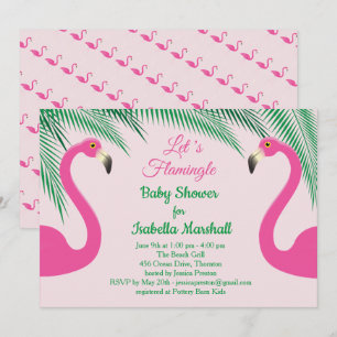 Laten we Baby shower uitnodigen - roze Kaart