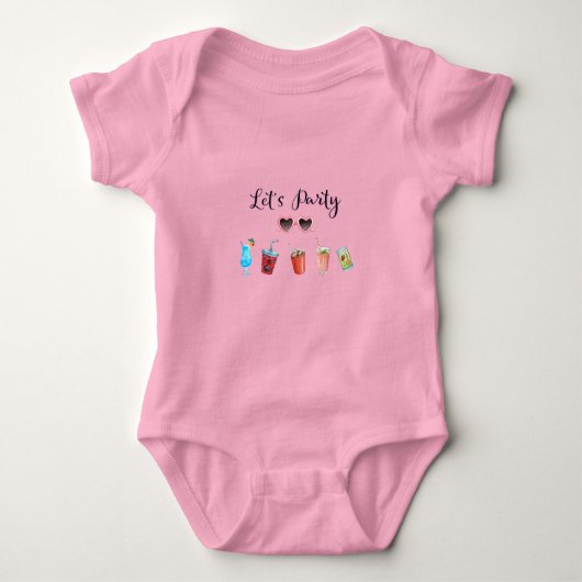 Laten we Baby Summer Soiree vieren Romper (Voorkant)