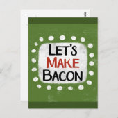 Laten we bacon Briefkaart maken (Voorkant / Achterkant)