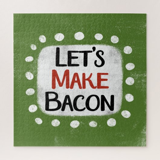 Laten we Bacon Jigsaw Puzzle maken Legpuzzel (Verticaal)