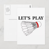 Laten we Badminton spelen Briefkaart (Voorkant / Achterkant)