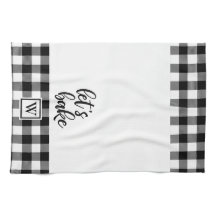 Laten we Bake Buffalo Pset Monogram Black White