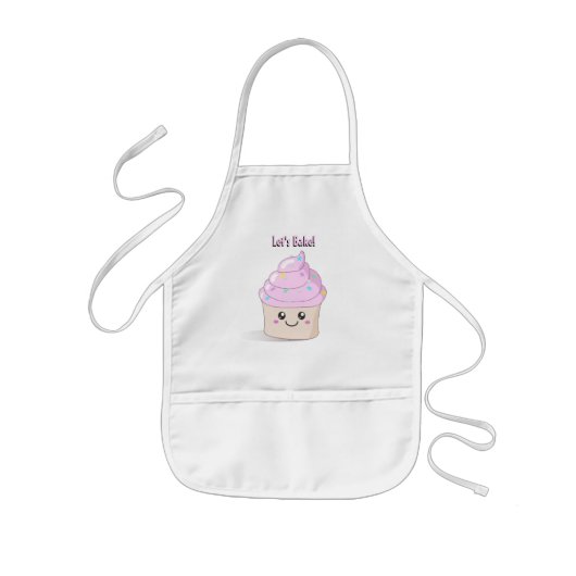 Laten we Bake! Cute Cupcake apron Kinder Schort (Voorkant)