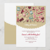 Laten we Bake Invitation Kaart (Voorkant / Achterkant)