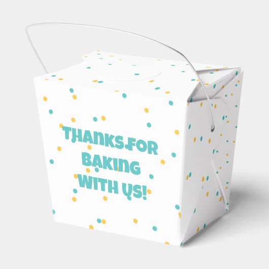 Laten we bakken! Bakkersfeest van kind Bedankdoosjes (Achterkant)