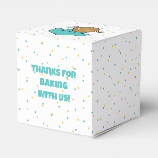 Laten we bakken! Bakkersfeest van kind Bedankdoosjes (Achterkant)