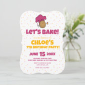 Laten we bakken! Bakkersfeest van kind Kaart (Staand voorkant)