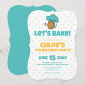Laten we bakken! Bakkersfeest van kind Kaart (Voorkant / Achterkant)