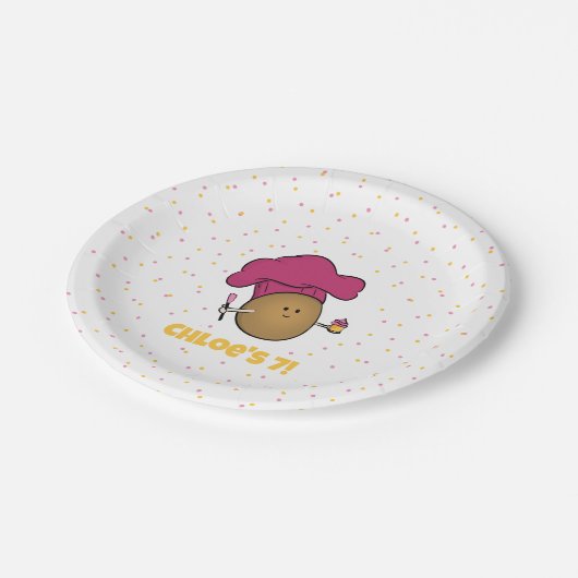 Laten we bakken! Bakkersfeest van kind Papieren Bordje (Gekanteld)