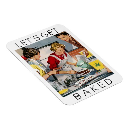 LATEN WE BAKKEN Funny Pot Pun Magneet (Rechterzijde)