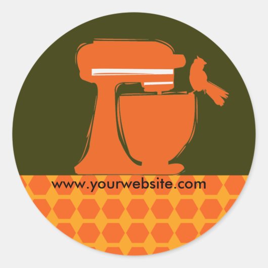 Laten we bakkerij bakker persoonlijke chef-kok kok ronde sticker (Voorkant)