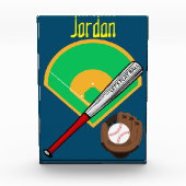 "Laten we bal spelen" Baseball Fotoblokken (Voorkant)