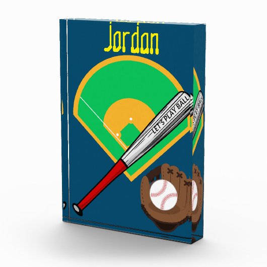 "Laten we bal spelen" Baseball Fotoblokken (Rechts)